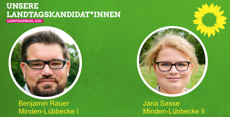 GRÜNE Landtagskandidat*innen für Minden-Lübbecke sind gewählt