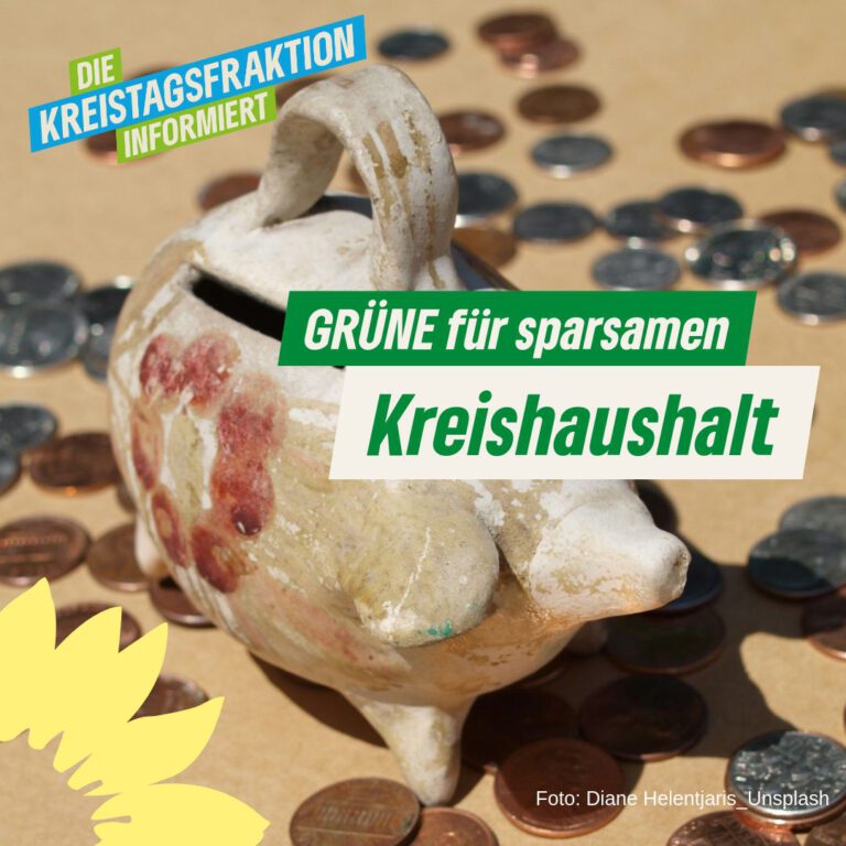 GRÜNE und CDU setzen sich für sparsamen Kreishaushalt ein