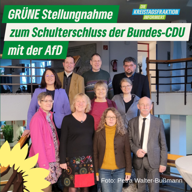 GRÜNE: Stellungnahme zum Schulterschluss der Bundes-CDU mit der AfD