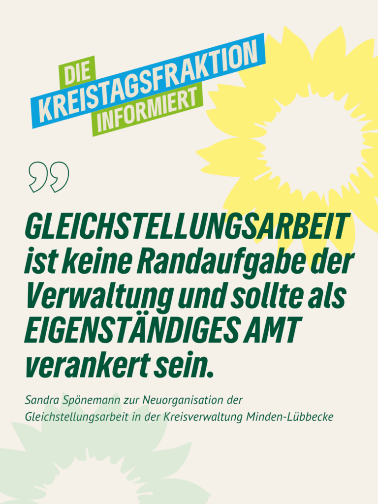 GRÜNE kritisieren Schwächung der Gleichstellungsarbeit im Kreis
