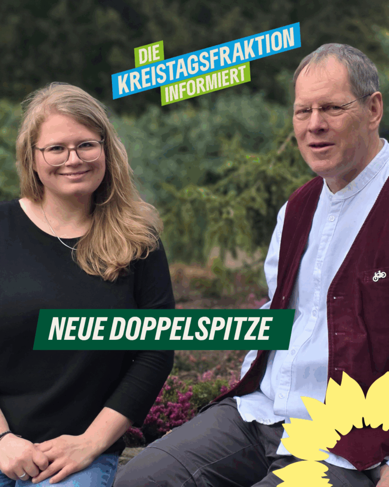 Grüne Kreistagsfraktion Minden-Lübbecke stellt sich mit neuer Doppelspitze neu auf